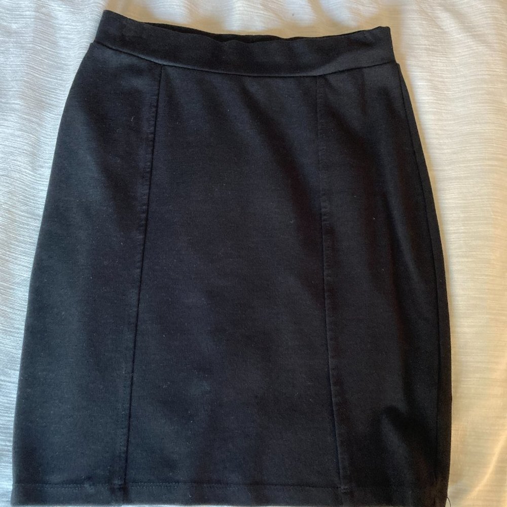 Cotton Black Pencil Skirt